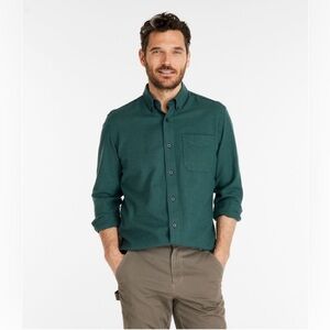 LL Bean Wicked Good Flannel Shirt Traditional Fit Houndstooth Cotton Button Down